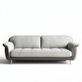 Canapé moderne en tissu gris clair et foncé 180 x 80 x 75cm