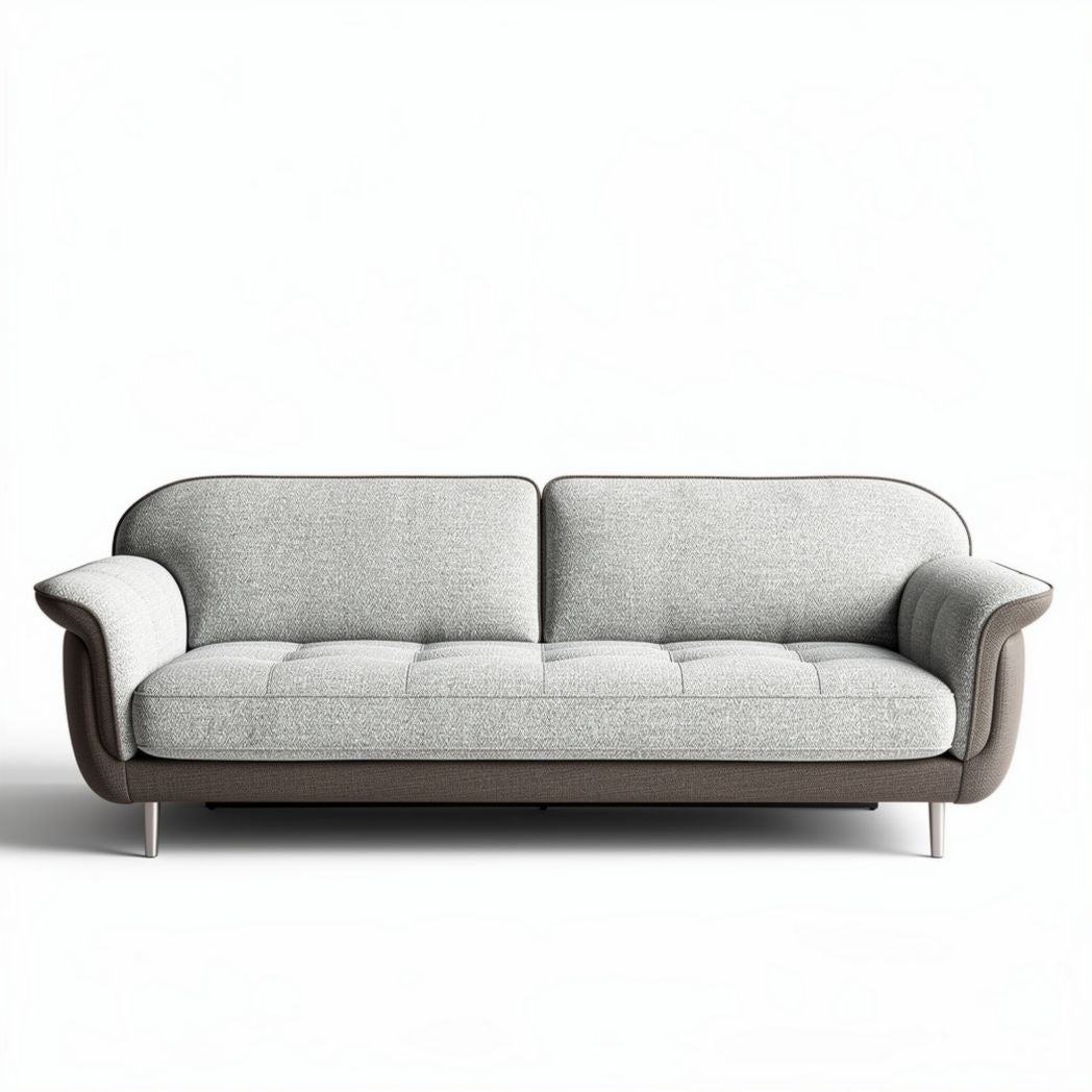 Canapé moderne en tissu gris clair et foncé 180 x 80 x 75cm