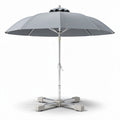 Parasol en acier avec toile grise pour extérieur 200 x 200 x 250cm