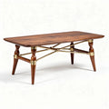 Table basse en bois avec structure en métal doré dimensions 120 x 60 x 40cm