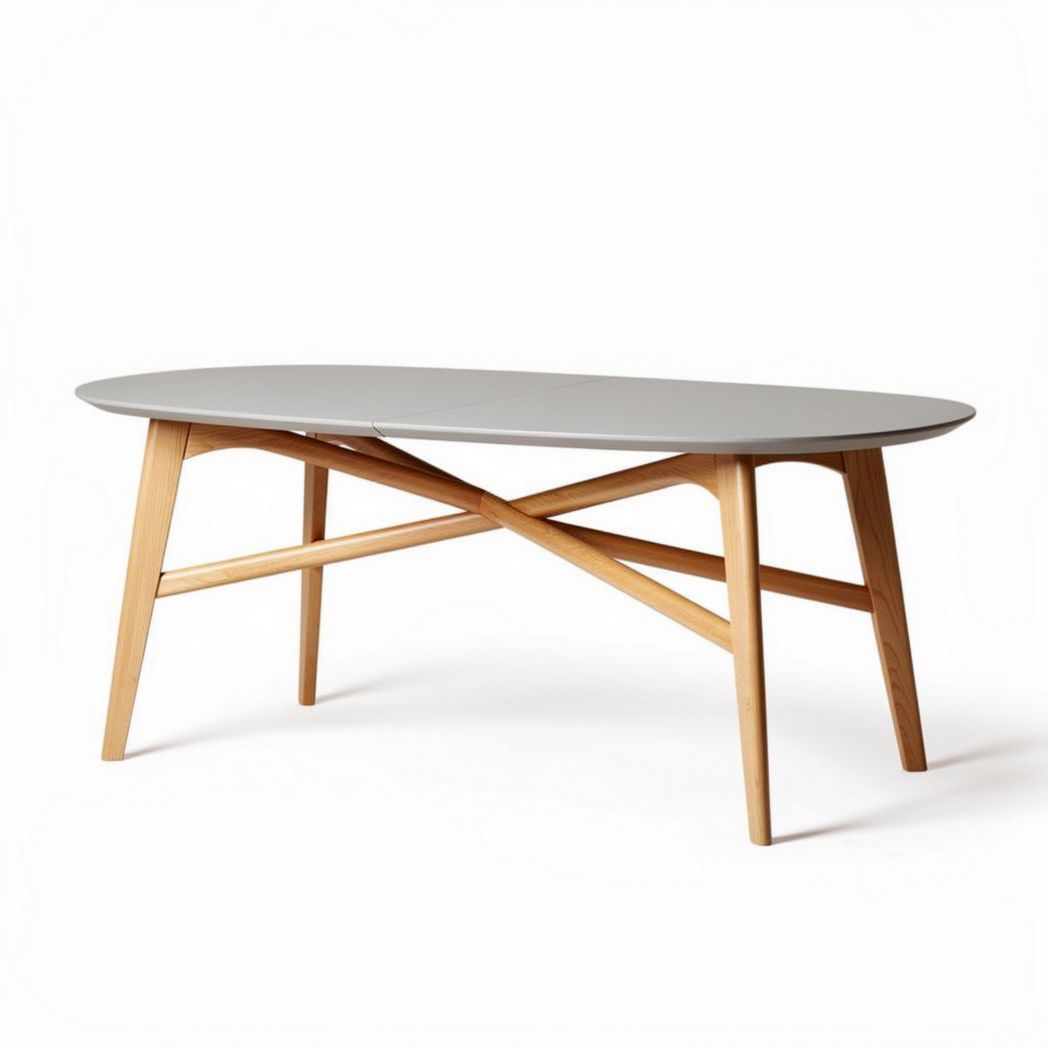 Table basse en bois avec plateau gris dimensions 120 x 60 x 45cm